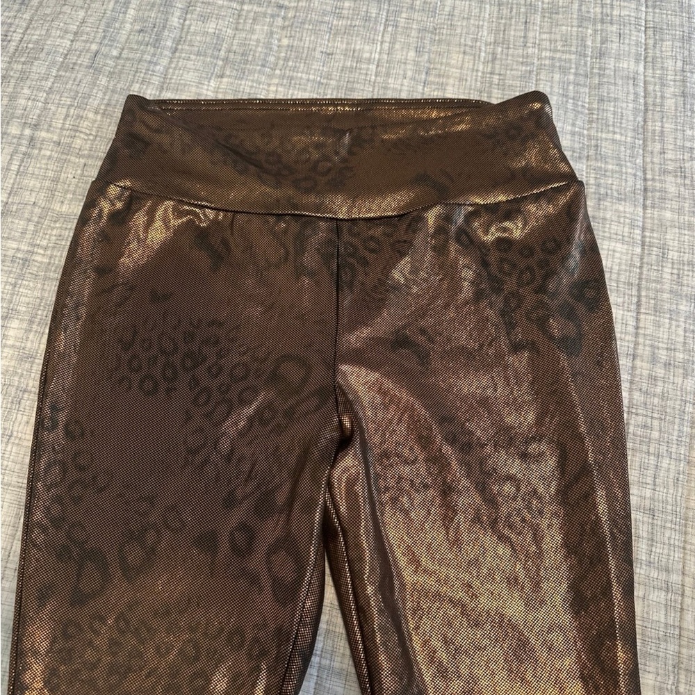 Wild Fable Metallic Brown Leopard Leggings